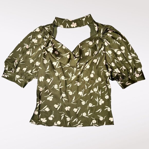 Astr Green Floral Blouse - Picture 11 of 11